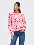 ONLY Weihnachtspullover ONLXMAS SNOWIE LS O-NECK KNT Kunstfaser, regular fit,