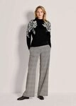 MADELEINE Strickpullover Jacquard-Pullover mit floralem Motiv Platzierte Ranken,