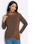 Sieh an! T-Shirt Rollkragen-Shirt Langarm