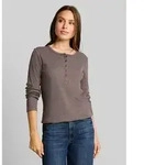 TOM TAILOR Langarmshirt T-Shirt (im Einserpack) Henley Langarmshirt mit Rippstruktur