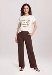 Cartoon Kurzarmshirt Damen mit &Auml;rmelaufschlag (1-tlg)