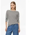 s.Oliver Langarmshirt T-Shirt Gestreiftes Langarmshirt aus Flammgarn mit