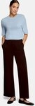 Zero Stoffhose Damen mit weitem Bein Struktur