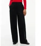 Chinos TOMMY JEANS "TJW WIDE LEG CHINO", Damen, Gr. 27, L&auml;nge 30, schwarz, Web,