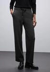 Schlupfhose STREET ONE, Damen, Gr. 34, L&auml;nge 30, grau (schwarz), Web,...
