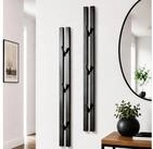 DanDiBo Wandgarderobe Garderobe Schwarz Metall 2er Set Modern 96779 Wand mit...
