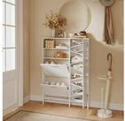 SoBuy Schuhkipper FSR230, Schuhschrank schmal 14cm, 2-in-1-Schrank mit...