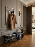 KADIMA DESIGN Wandgarderobe Wandgarderobe Metall Silber 60x100x7,5 cm Design