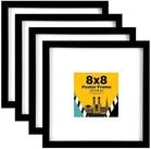 LuxusKollektion Bilderrahmen-Set Bilderrahmen 20x20cm Acrylglas Passepartout...