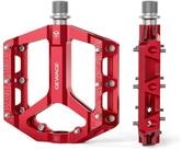 LuxusKollektion Plattformpedale MTB Flat Pedale Aluminium CNC Rot