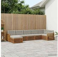 vidaXL Gartenlounge-Set vidaXL Outdoor-Sofagarnitur 7 stk. Nat&uuml;rlich und...
