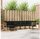 vidaXL Gartenlounge-Set vidaXL Outdoor-Sofagarnitur 7 stk. Wei&szlig; und Schwarz