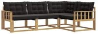 vidaXL Gartenlounge-Set Outdoor-Sofagarnitur 4 stk. Wei&szlig; und Schwarz, (4-tlg)