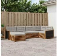 vidaXL Gartenlounge-Set vidaXL Outdoor-Sofagarnitur 6 stk. Nat&uuml;rlich und...
