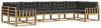 vidaXL Gartenlounge-Set Outdoor-Sofagarnitur 7 stk. Wei&szlig; und Anthrazit, (7-tlg)