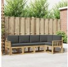 vidaXL Gartenlounge-Set vidaXL Outdoor-Sofagarnitur 5 stk. Wei&szlig; und Anthrazit