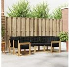 vidaXL Gartenlounge-Set vidaXL Outdoor-Sofagarnitur 6 stk. Wei&szlig; und Schwarz