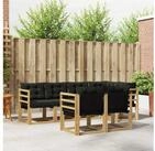 vidaXL Gartenlounge-Set vidaXL Outdoor-Sofagarnitur 7 stk. Wei&szlig; und Schwarz