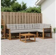 vidaXL Gartenlounge-Set vidaXL Outdoor-Sofagarnitur 6 stk. Nat&uuml;rlich und...