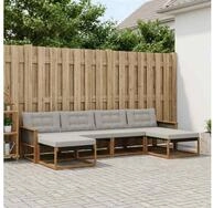 vidaXL Gartenlounge-Set vidaXL Outdoor-Sofagarnitur 6 stk. Nat&uuml;rlich und...