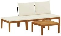 vidaXL Sofaelement 4 stk. Massives nholz & Seil Natur (4 St)