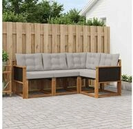 vidaXL Gartenlounge-Set vidaXL Outdoor-Sofagarnitur 4 stk. Nat&uuml;rlich und...