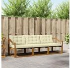 vidaXL Gartenlounge-Set vidaXL Outdoor-Sofagarnitur 3 stk. Natur und Creme