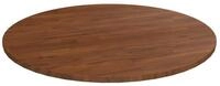 vidaXL Tischplatte 90 x 15 cm Runde Tischplatte Dunkelbraun &Oslash;90x1,5 cm...