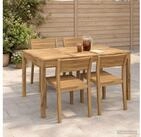 vidaXL Gartentisch vidaXL Gartentisch Wei&szlig; 147 x 88,5 x 75 cm Massivholz Akazie