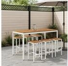 vidaXL Bartisch vidaXL Gartenbar-Tisch NAARDEN Nat&uuml;rlich und Wei&szlig; 180 x 88,5...