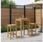 vidaXL Bartisch vidaXL Gartenbar-Tisch Wei&szlig; 60 x 60,5 x 105 cm Massivholz...