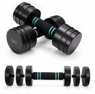 relaxdays Hantel-Set Hanteln verstellbar 2er Set, schwarz