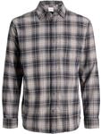 Langarmhemd JACK & JONES "JJJAMES FLANNEL SHIRT L/S", Herren, Gr. L, N-Gr, grau