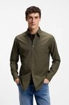 BOSS ORANGE Langarmhemd Relegant Regular Fit Baumwolle mit BOSS Stickerei und