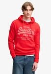 Kapuzensweatshirt SUPERDRY "VL CLASSIC HOOD", Herren, Gr. S, rot (indiana rot),