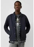 QS Sweatjacke Sweatshirt Jacke College-Jacke aus Jersey blau XS