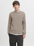 Strickpullover JACK & JONES "JPRBLAREAGAN KNIT CREW NECK", Herren, Gr. XXL, beige