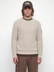 Rundhalspullover JACK & JONES "JJCLEVELAND KNIT CREW NECK", Herren, Gr. L, beige