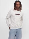 Sweatshirt JACK & JONES "JJMUNK SWEAT CREW NECK", Herren, Gr. L, grau (wei&szlig;