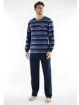 TOM TAILOR Schlafanzug Rhodos (2 tlg) Langarm, Rundhalsausschnitt, gestreift, basic,