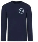 Trigema Schlafanzug TRIGEMA Schlafanzug Oberteil Langarm mit Smiley-Print (1 tlg)