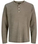 Jack & Jones Langarmshirt Jack&Jones XXL Henley-Langarmshirt beige JPRBLUAARON beige