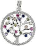AKZENT Kettenanh&auml;nger "Violet" aus 925 Sterlingsilber, rhodiniert, langlebig