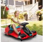 HOMCOM Elektro-Kinderauto mit Driftmodus, Langsamem Start, Lichtern Musik,