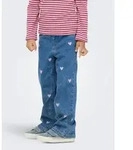 KIDS ONLY Weite Jeans KMGJUICY WIDE LEG HEART EMB JEANS NOOS blau 92