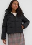 bonprix Winterjacke mit Kapuze, Regular Fit schwarz 128/134 (8-9J)