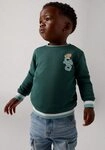 Sweatshirt LEVI'S KIDS "LVB VARSITY LEVI TIPPED CREW", Jungen, Gr. 6M68, gr&uuml;n