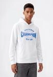 Kapuzensweatshirt CHAMPION "SPORTWEAR HOODIE Standard Fit", Jungen, Gr. L, wei&szlig;,