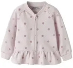 Name It Sweatjacke NMFOVIDIA LS SWE CARD BRU BF Baumwollmischung, regular fit lila
