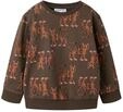 Sweatshirt NAME IT "NMMLARSON LS NREG SWE BRU", Jungen, Gr. 98, braun (chocolate